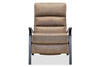 Image of Zander Mushroom Dual Power "Quick Ship" Leather Modern Recliner