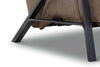 Image of Zander Mushroom Dual Power "Quick Ship" Leather Modern Recliner