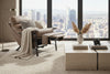Image of Zander Mushroom Dual Power "Quick Ship" Leather Modern Recliner