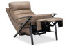 Image of Zander Mushroom Dual Power "Quick Ship" Leather Modern Recliner