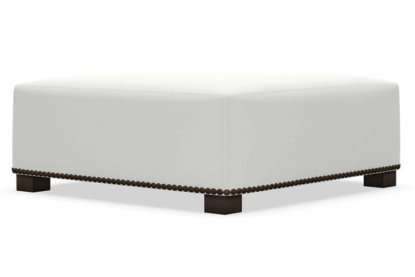 Annie 44 Inch Square Fabric Bench Ottoman Coffee Table
