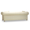 Image of Armstrong 90 Inch "Quick Ship" Tufted Chesterfield Sofa In Classic Linen
