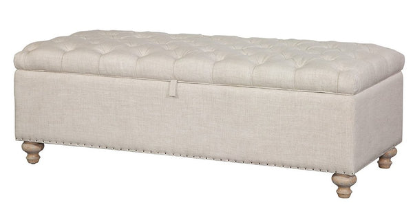 Armstrong "Quick Ship" 62 Inch Storage Tufted Top Ottoman