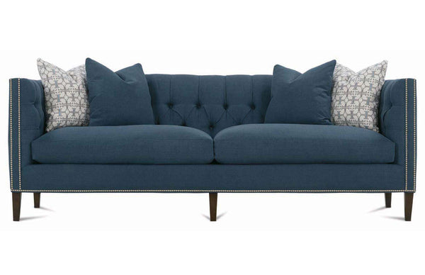 Astrid 92 Inch Fabric Tight-Back Tuxedo Arm Two Cushion Sofa