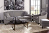 Image of Austin 84 Inch "Designer Style" Tight-Back Fabric Sofa With Accent Nails