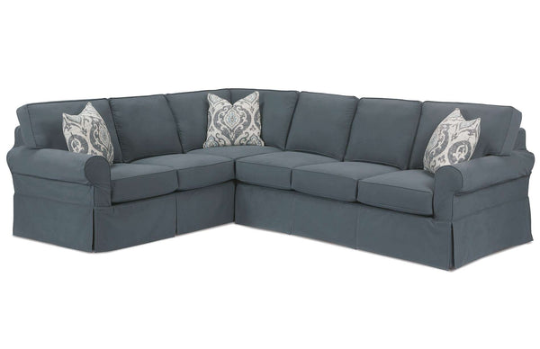 Christine Fabric Slipcovered Sectional Couch