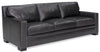 Image of Durango 103 Inch Large Square Arm Leather Pillow Back Couch With Nails