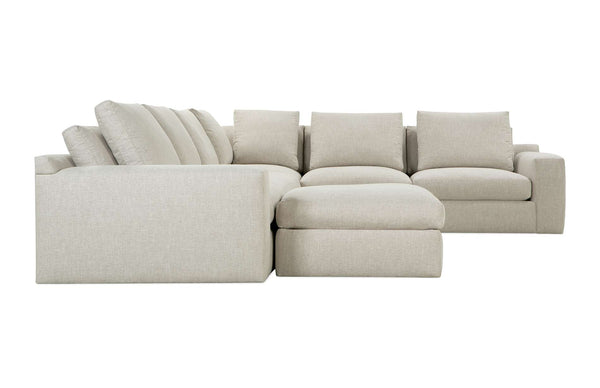 Elena Modern Sectional With Seat Level Ottoman