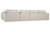 Image of Elena Modern Sectional With Seat Level Ottoman