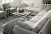 Image of Faith "Designer Style" Bench Seat Track Arm Fabric Sectional