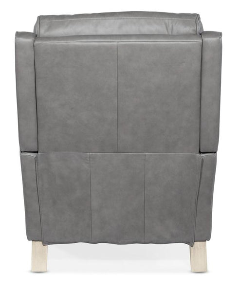 Farrell Gray Leather Dual Power "Quick Ship" Transitional Recliner