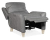 Image of Farrell Gray Leather Dual Power "Quick Ship" Transitional Recliner