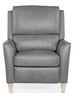 Image of Farrell Gray Leather Dual Power "Quick Ship" Transitional Recliner