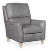 Image of Farrell Gray Leather Dual Power "Quick Ship" Transitional Recliner