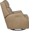 Image of Gabriel Hearthstone Leather "Quick Ship" Swivel/Glider Small Scale Recliner