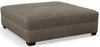 Image of Gaines 36", 40", 44", Or 48" Inch Square Leather Ottoman (4 Sizes Available)