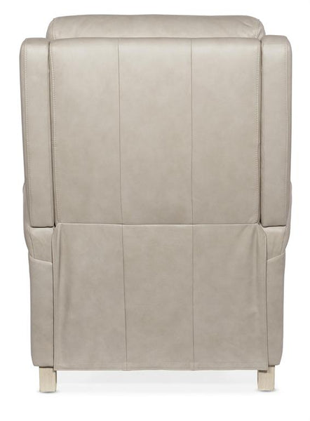 Harvey Dove Leather Dual Power "Quick Ship" Transitional Recliner