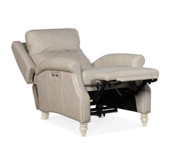 Harvey Dove Leather Dual Power "Quick Ship" Transitional Recliner