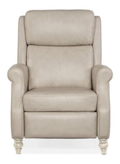 Harvey Dove Leather Dual Power "Quick Ship" Transitional Recliner