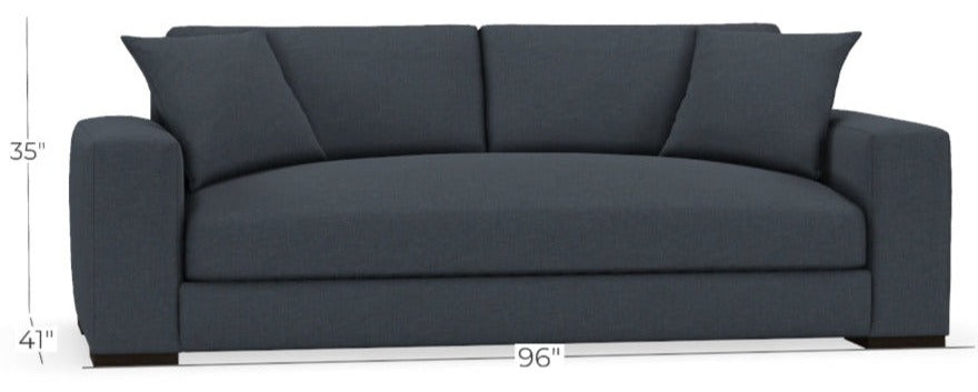 Hilda Large Track Arm Bench Seat Sofa