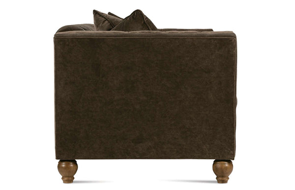 Isadore 92 Inch Large Formal Fabric Upholstered Tufted Back Sofa