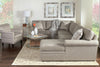 Image of Kyle "Designer Style" Fabric Upholstered Sectional Couch