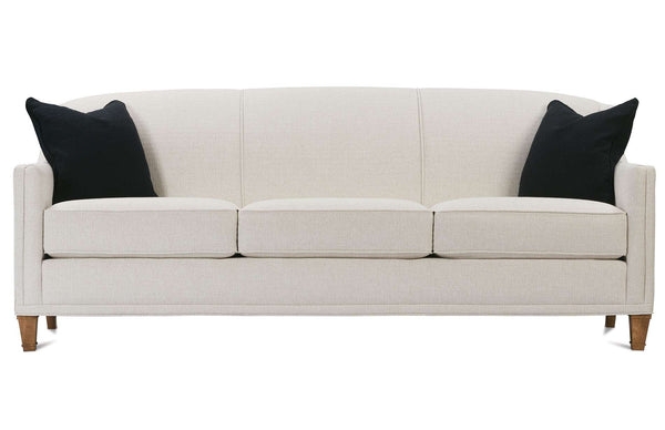 Leona 84 Inch "Designer Style" Tight-Back Fabric Sofa