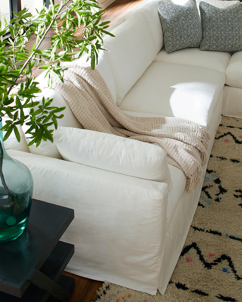 Bench with hotsell arms slipcover