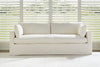 Image of Liza I 88 Inch Single Bench Seat Slipcovered Sofa