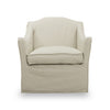 Image of Mandy "Quick Ship" Slipcovered Swivel Accent Chair