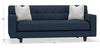 Image of Margo I 80 Inch Mid Century Modern Single Bench Seat Track Arm Fabric Sofa