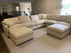 Image of Remi "Designer Style" Modern Sectional With Seat Level Ottoman