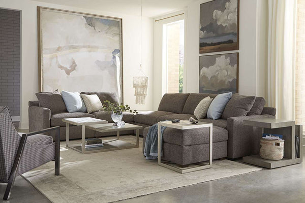 Remi "Designer Style" Modern Sectional With Seat Level Ottoman