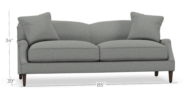 Rochelle 85 Inch Tight Back Fabric Sofa