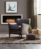 Image of Simpson Legendary Graphite "Quick Ship" Salt & Pepper Hair On Hide Leather Accent Chair