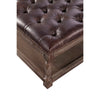Image of Thomas Rectangular "Quick Ship" Tufted Leather Upholstered Coffee Table Ottoman With Wood Storage Base