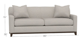 Vance 80 Inch Modern Apartment Sized Fabric Queen Sleeper Sofa