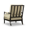 Image of Viola Fabric Accent Chair With Decorative Wood Base