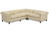 Image of Walden "Designer Style" Leather Chesterfield Sectional - Club Furniture