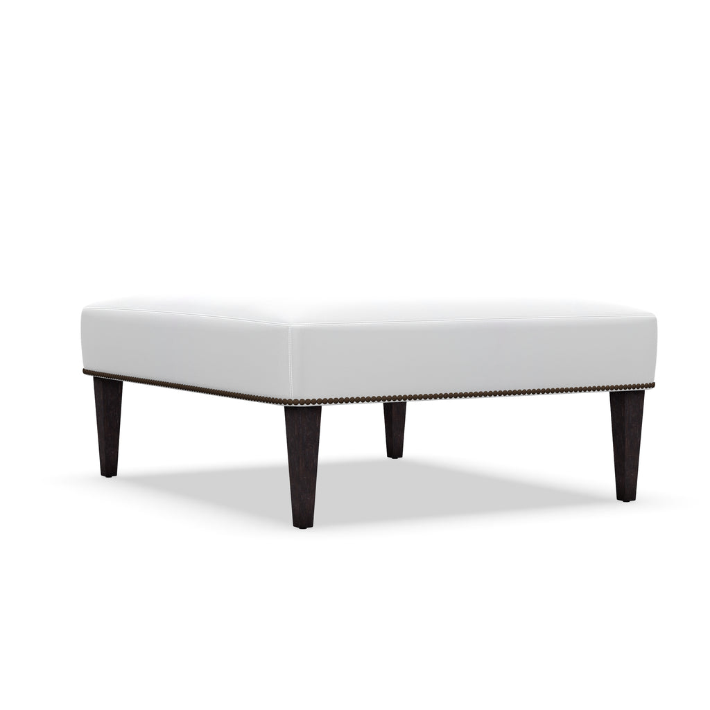 Wayland 42 Inch Long Fabric Ottoman Coffee Table With Accent