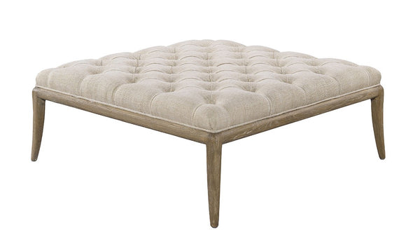 Yvonne "Quick Ship" 40 Inch Square Tufted Top Ottoman- IN STOCK