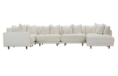 Zuri Modern Sectional With Seat Level Ottoman