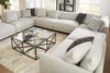 Image of Zuri "Designer Style" Modern Sectional With Seat Level Ottoman