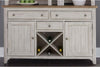Image of Aberdeen Farmhouse Style Antique White Storage Dining Buffet - Club Furniture