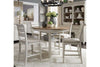 Image of Aberdeen 5 Piece Antique White Counter Height Gathering Table Dining Set - Club Furniture