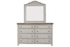 Image of Aberdeen Queen Or King Antique White Panel Bed "Create Your Own Bedroom" Collection - Club Furniture