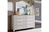 Image of Aberdeen Queen Or King Antique White Panel Bed "Create Your Own Bedroom" Collection - Club Furniture