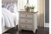 Image of Aberdeen Queen Or King Antique White Panel Bed "Create Your Own Bedroom" Collection - Club Furniture