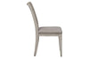 Image of Aberdeen 5 Piece Antique White Pedestal Table Dining Set With Ladder Back Chairs - Club Furniture