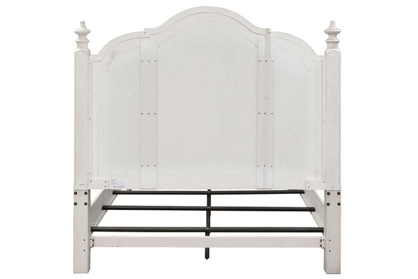 Aberdeen Queen Or King Antique White Low Poster Bed "Create Your Own Bedroom" Collection - Club Furniture
